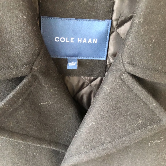 Cole Haan Car Coat/Pea Coat Large - Picture 5 of 11